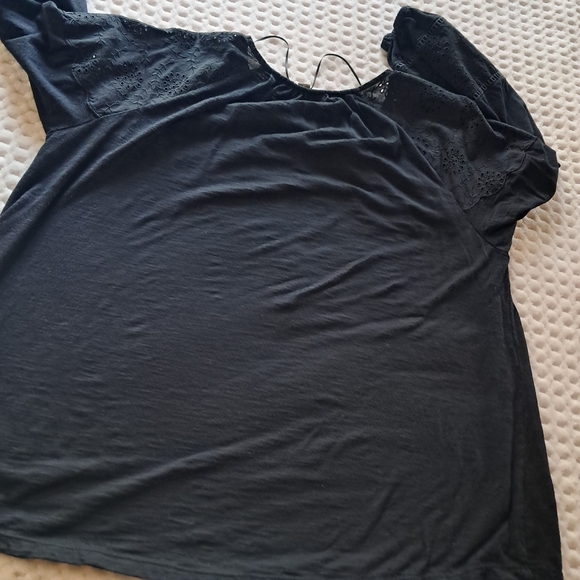 STYLE  Y COM Embroidered  BlackBlause Women Size XL - Picture 5 of 11